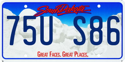 SD license plate 75US86