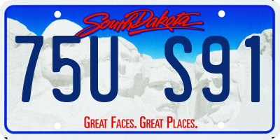 SD license plate 75US91