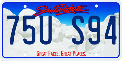 SD license plate 75US94
