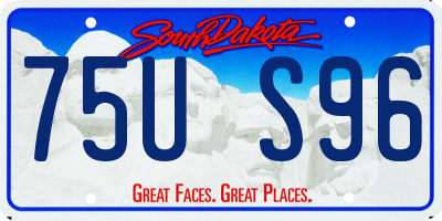 SD license plate 75US96