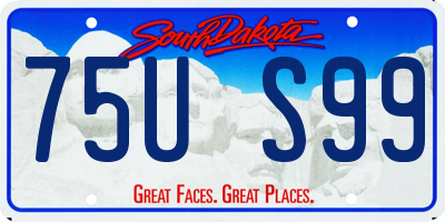 SD license plate 75US99