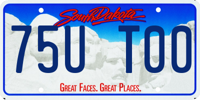 SD license plate 75UT00