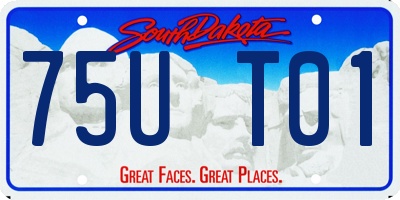 SD license plate 75UT01