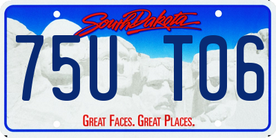 SD license plate 75UT06