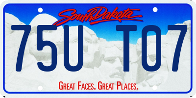 SD license plate 75UT07