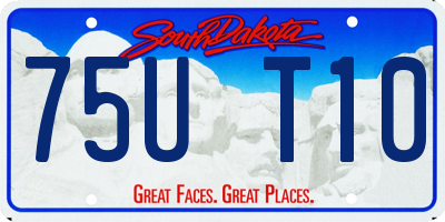 SD license plate 75UT10