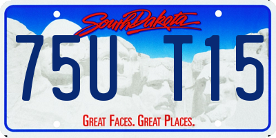 SD license plate 75UT15
