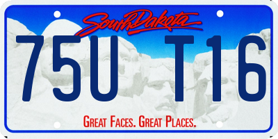 SD license plate 75UT16
