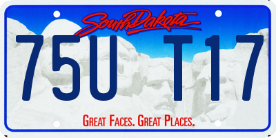SD license plate 75UT17