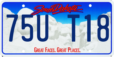 SD license plate 75UT18