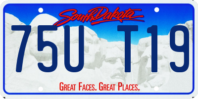SD license plate 75UT19