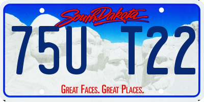 SD license plate 75UT22