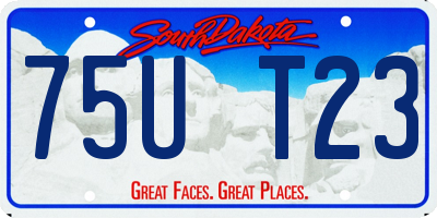 SD license plate 75UT23