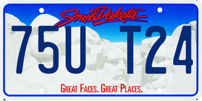 SD license plate 75UT24