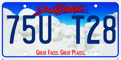 SD license plate 75UT28