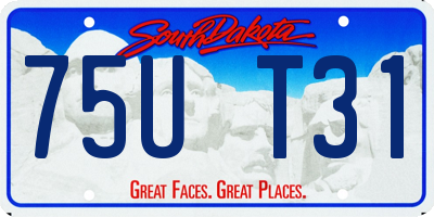 SD license plate 75UT31