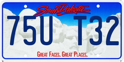 SD license plate 75UT32