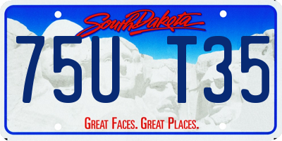SD license plate 75UT35