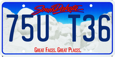 SD license plate 75UT36