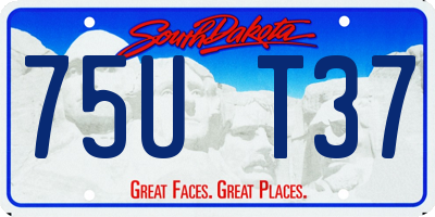 SD license plate 75UT37