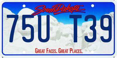 SD license plate 75UT39
