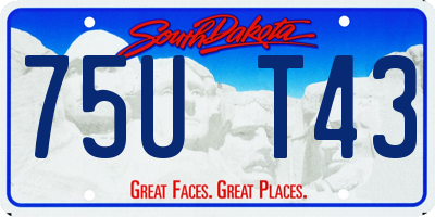 SD license plate 75UT43