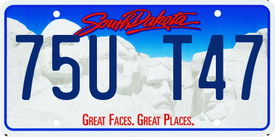 SD license plate 75UT47