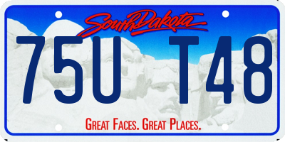 SD license plate 75UT48