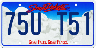 SD license plate 75UT51