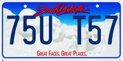 SD license plate 75UT57