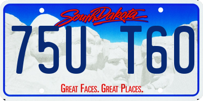 SD license plate 75UT60