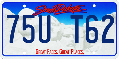 SD license plate 75UT62
