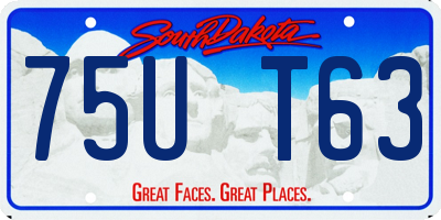 SD license plate 75UT63