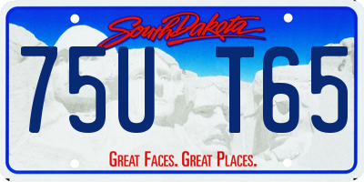 SD license plate 75UT65