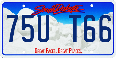 SD license plate 75UT66