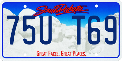 SD license plate 75UT69