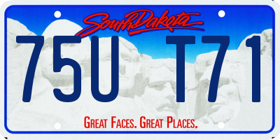 SD license plate 75UT71