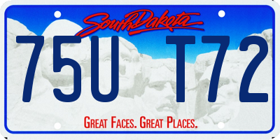 SD license plate 75UT72