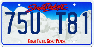 SD license plate 75UT81