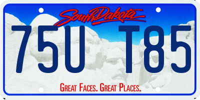 SD license plate 75UT85