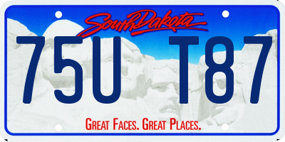 SD license plate 75UT87