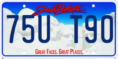 SD license plate 75UT90