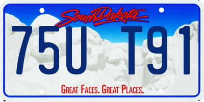 SD license plate 75UT91