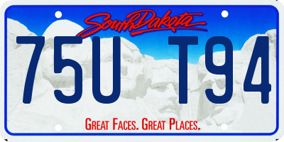 SD license plate 75UT94