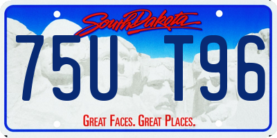 SD license plate 75UT96