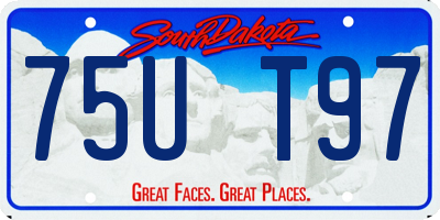 SD license plate 75UT97