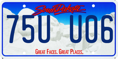 SD license plate 75UU06