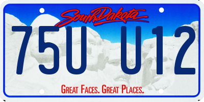 SD license plate 75UU12