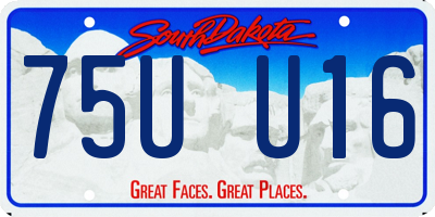 SD license plate 75UU16