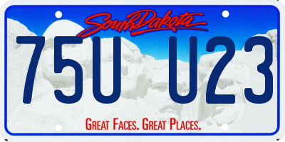SD license plate 75UU23